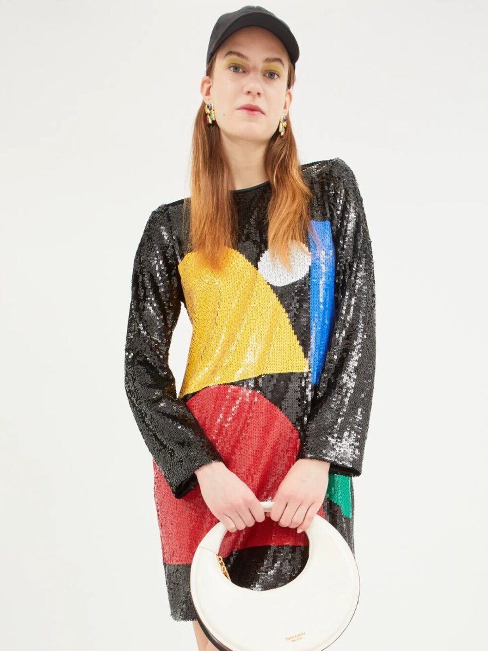 kate spade Sequin Midi Dress with Geo Pattern